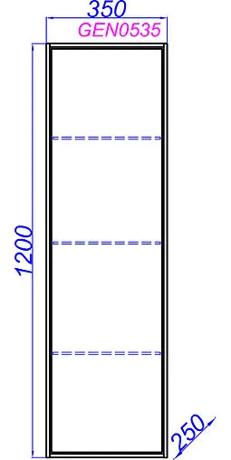 Шкаф-пенал подвесной Aqwella Genesis 35 белый GEN0535W Шкаф-пенал подвесной Aqwella Genesis 35 белый GEN0535W