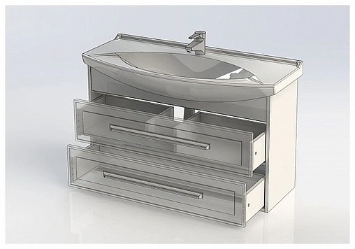 Тумба под умывальник Aquanet Остин 105 белый 00203919