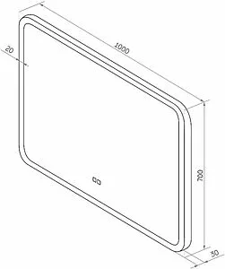 Зеркало с подсветкой Continent Demure Led 100x70 с подогревом белый ЗЛП1134 Зеркало с подсветкой Continent Demure Led 100x70 с подогревом белый ЗЛП1134, 2