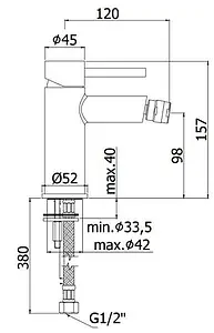 Смеситель для биде Paffoni Stick хром SK131HCR Смеситель для биде Paffoni Stick хром SK131HCR, 2