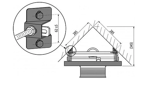 Комплект креплений для углового монтажа инсталляции AlcaPlast M918