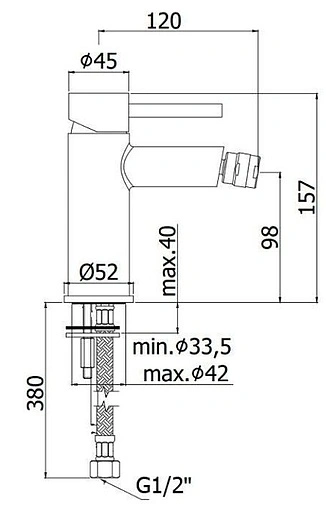 Смеситель для биде Paffoni Stick хром SK131HCR