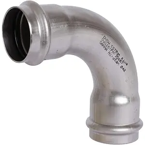 Уголок пресс двухраструбный 54мм угол 90° Sanha NiroSan 9002A 69002A54 Уголок пресс двухраструбный 54мм угол 90° Sanha NiroSan 9002A 69002A54, 1