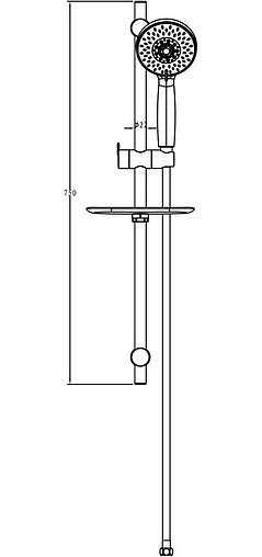 Душевая стойка Bravat Waterfall хром D154CP-2-RUS