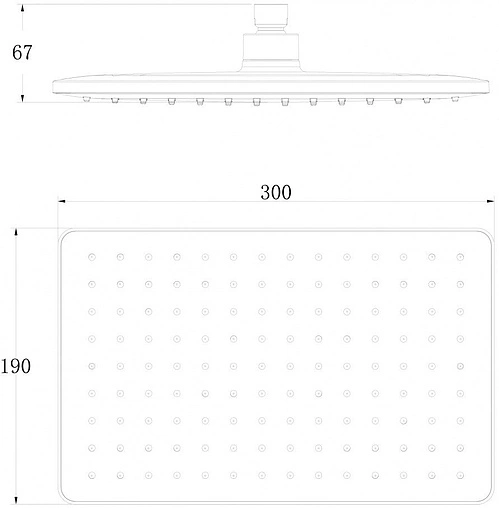 Лейка верхнего душа Swedbe Calypso хром 5041