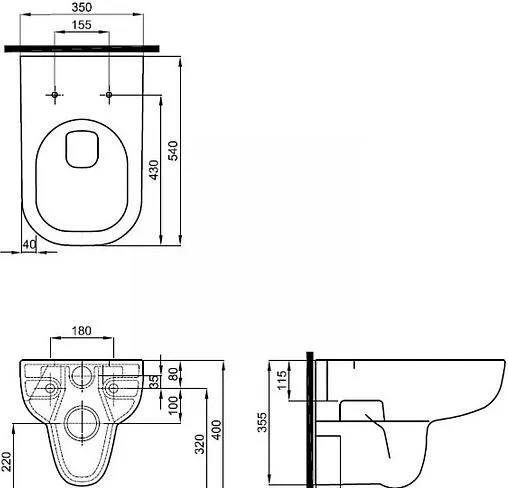 Унитаз подвесной безободковый Geberit Smyle Square Rimfree белый 500.210.01.1