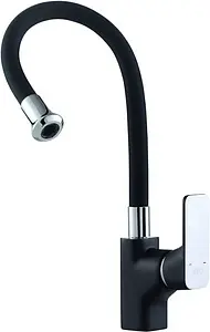 Смеситель для кухни с гибким изливом D&K Berlin Technische чёрный/хром DA1432915 Смеситель для кухни с гибким изливом D&K Berlin Technische чёрный/хром DA1432915, 1