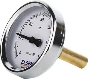 Термометр биметаллический Elsen 80мм 120°С гильза 50мм М20х1,5 ET80.12, 3