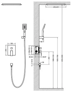 Душевая система со смесителем для душа Timo Selene чёрный матовый SX-2029/03SM Душевая система со смесителем для душа Timo Selene чёрный матовый SX-2029/03SM, 2