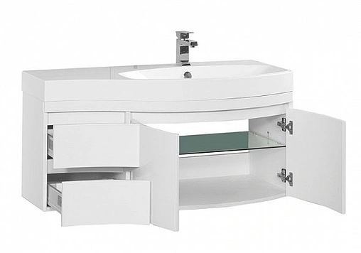 Тумба под умывальник подвесная Aquanet Опера 115 R белый 00169654