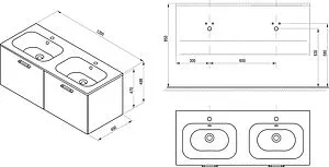 Тумба-умывальник подвесная Ravak SD Chrome II 120 белый X000001779+ Тумба-умывальник подвесная Ravak SD Chrome II 120 белый X000001779+, 2