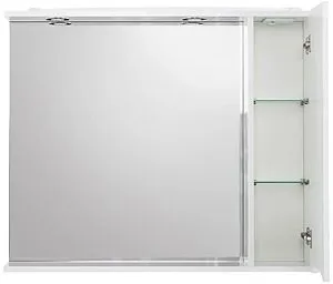 Шкаф-зеркало BelBagno FLY-MARINO 90 R Bianco Lucido MARINO-SPC-900/750-1A-BL-P-R, 5