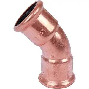 Отвод пресс двухраструбный 28мм угол 45° Sanha 6041 1604128, 2