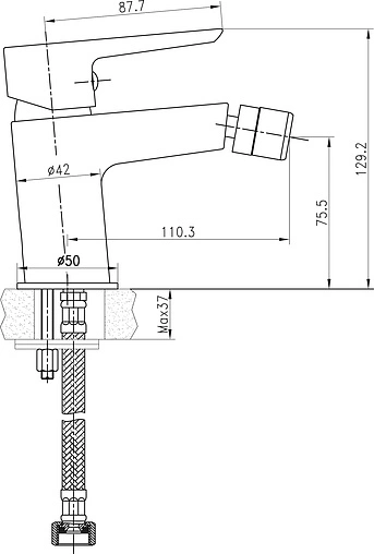 Смеситель для биде BelBagno Rowena хром ROW-BD-CRM