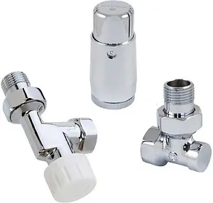 Комплект вентилей терморегулирующих осевых ½" в/н Schlosser Standard Mini хром 602200127 Комплект вентилей терморегулирующих осевых ½" в/н Schlosser Standard Mini хром 602200127, 1