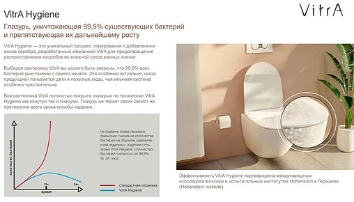 Унитаз подвесной безободковый с функцией биде VitrA S50 Rim-Ex белый 7740B003-0850