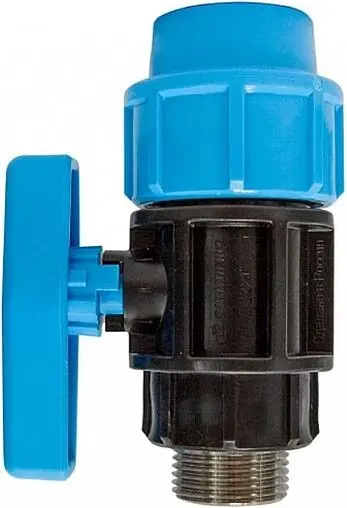 Кран шаровый с переходом на пнд трубу 32мм x 1&quot;н Джилекс 9165