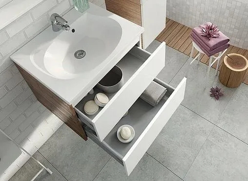 Тумба под умывальник подвесная Ravak SD Rosa II 76 белый/капучино X000001295