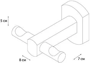 Крючок двойной Grampus Coral хром GR-7005, 2