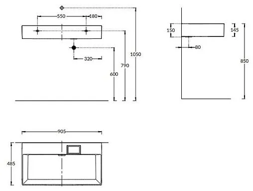 Раковина Kerama Marazzi Logica 90 белый LO.wb.90.0