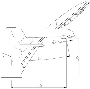 Смеситель на борт ванны на 3 отверстия Rossinka белый/хром W40-39 Смеситель на борт ванны на 3 отверстия Rossinka белый/хром W40-39, 3