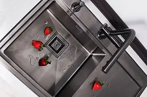 Смеситель для кухни с подключением к фильтру Omoikiri Nagano-GM вороненая сталь 4994179, 5