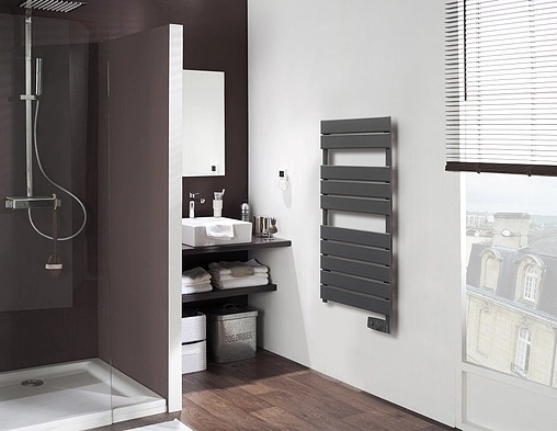 Полотенцесушитель электрический лесенка Atlantic Adelis 984x556 ANT 500W антрацит матовый 002240