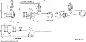 Присоединительный комплект для расширительного бака 1½"нг x 1½"в x ½"/15ш Reflex 9119206 Присоединительный комплект для расширительного бака 1½"нг x 1½"в x ½"/15ш Reflex 9119206, 2