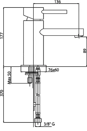 Смеситель для раковины Cezares Over хром OVER-LSM1-01-Cr-W0