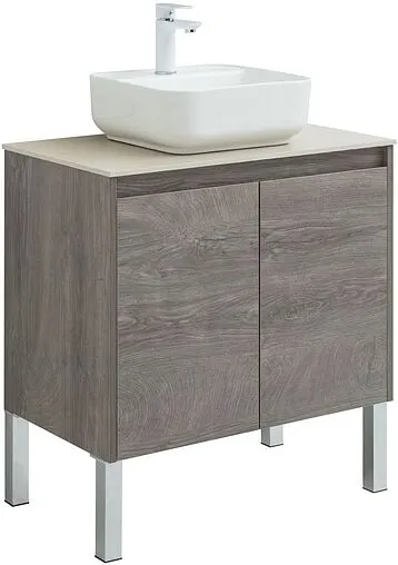 Тумба-умывальник Aquanet Nova Lite 75 дуб рошелье 00298851+00242338