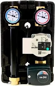 Насосный модуль с 3-х ходовым смесительным клапаном и сервоприводом 1&quot;в х 1&quot;в Uni-Fitt 493P2500 с насосом Wilo Para 25/6, 1