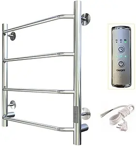 Полотенцесушитель электрический лесенка Тругор Пэк сп 6 60х40 32 мм полированная сталь Полотенцесушитель электрический лесенка Тругор Пэк сп 6 60х40 32 мм полированная сталь, 3