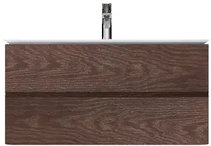 Тумба-умывальник подвесная Am.Pm Sensation 100 табачный дуб M30FHX1002TF+M30WPC1001WG Тумба-умывальник подвесная Am.Pm Sensation 100 табачный дуб M30FHX1002TF+M30WPC1001WG, 3