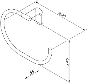 Полотенцедержатель Am.Pm X-Joy хром A8434400 Полотенцедержатель Am.Pm X-Joy хром A8434400, 2