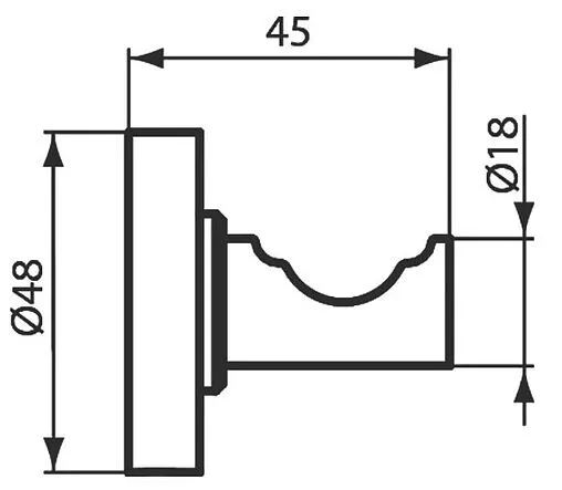 Крючок Ideal Standard IOM чёрный матовый A9115XG