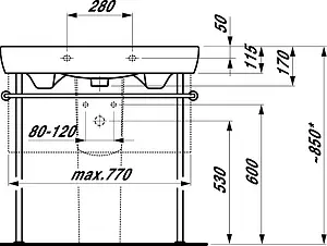 Раковина Laufen Pro 85 белый 8.1395.6.000.104.1, 2