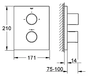 Термостат для 3 потребителей Grohe Grohtherm F хром 27619000, 2