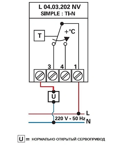 Проводной комнатный терморегулятор НО/НЗ 230В WATTS Belux TI-NL белый 10013363