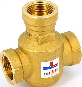 Трехходовой термостатический антиконденсационный клапан 1&quot; Kvs 9.0 Uni-Fitt 358G6094, 1