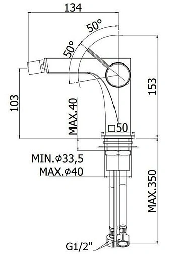 Смеситель для биде Paffoni Rock хром RO131CR