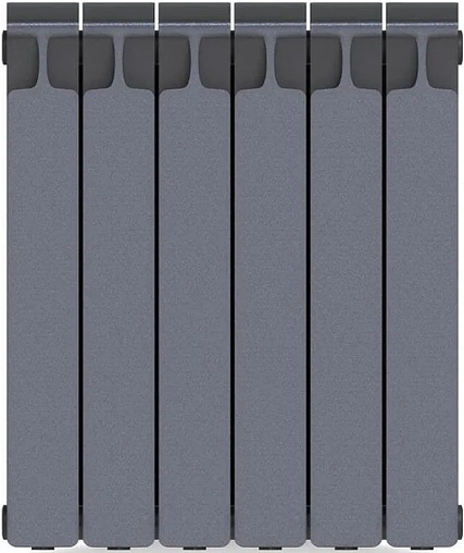 Радиатор биметаллический 6 секций Rifar Monolit 500 серый RM50006 tit