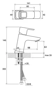 Смеситель для раковины Ravak 10° хром X070064 Смеситель для раковины Ravak 10° хром X070064, 2