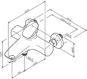 Смеситель для ванны Am.Pm Spirit 2.0 хром F70A10000 Смеситель для ванны Am.Pm Spirit 2.0 хром F70A10000, 2