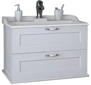 Тумба под умывальник подвесная Aquaton Леон 65 дуб белый 1A187001LBPS0, 1