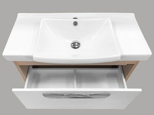 Тумба-умывальник подвесная Comforty Киото 90П белый/сосна лоредо 00003126707CF