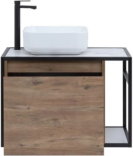 Тумба-умывальник подвесная Aquanet Nova Lite LOFT 75 L дуб рустикальный 00261658+