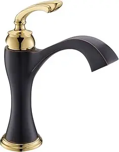 Смеситель для раковины Timo Unari чёрный матовый/золото 7501/04F Смеситель для раковины Timo Unari чёрный матовый/золото 7501/04F, 1