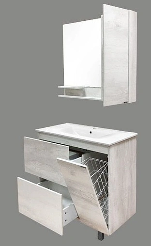 Тумба-умывальник напольная Comforty Верона 90 дуб белый 00-00001972CF