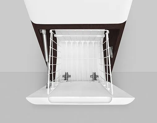 Шкаф-пенал подвесной с бельевой корзиной Am.Pm Bliss D 34 L белый глянец/венге M55CHL0341WG Шкаф-пенал подвесной с бельевой корзиной Am.Pm Bliss D 34 L белый глянец/венге M55CHL0341WG