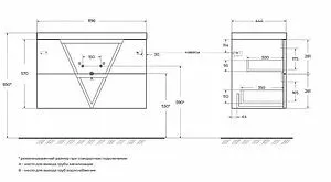 Тумба-умывальник подвесная BelBagno VITTORIA 90 Bianco Opaco VITTORIA-900-2C-SO-BO-P+ Тумба-умывальник подвесная BelBagno VITTORIA 90 Bianco Opaco VITTORIA-900-2C-SO-BO-P+, 2